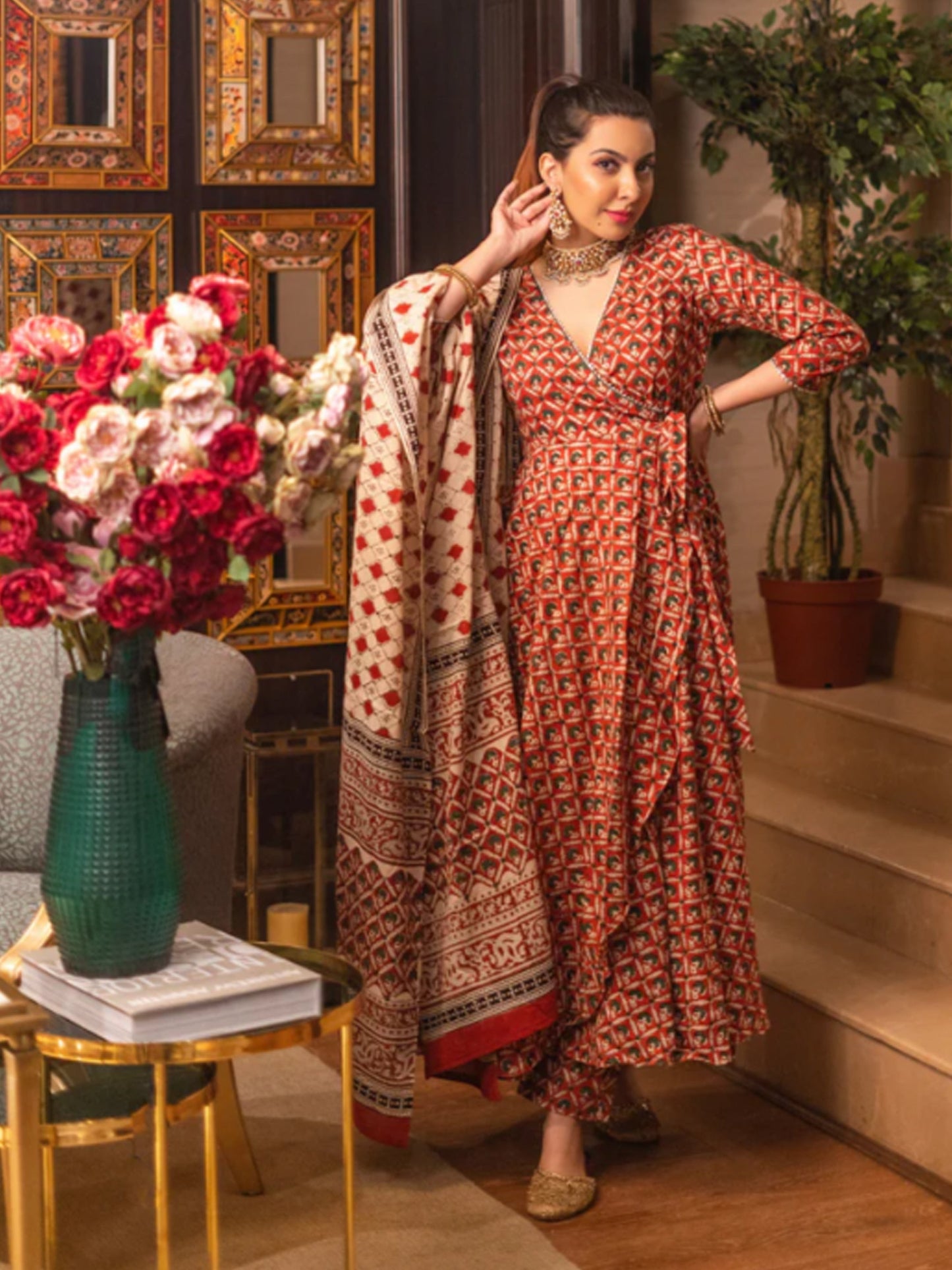 Bagru Bliss Handblock Suit