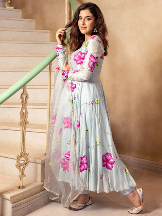 Azure Dream Handpainted Suit Set